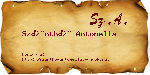 Szánthó Antonella névjegykártya